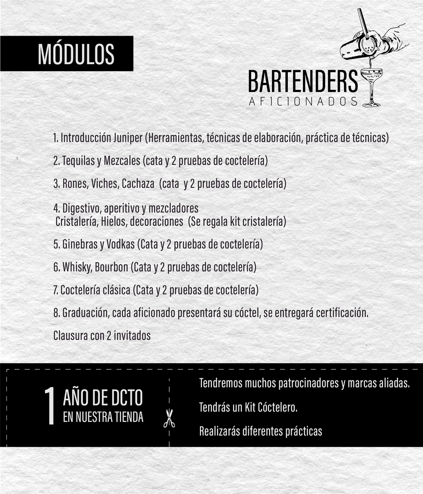 
                  
                    Cargar imagen en el visor de la galería, DIPLOMADO BARTENDERS AFICIONADOS
                  
                