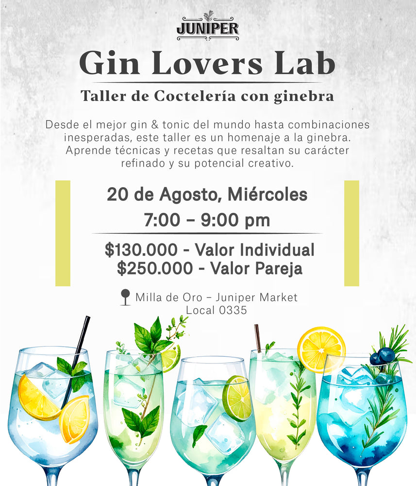 Gin Lovers Lab: Taller de Coctelería con ginebra