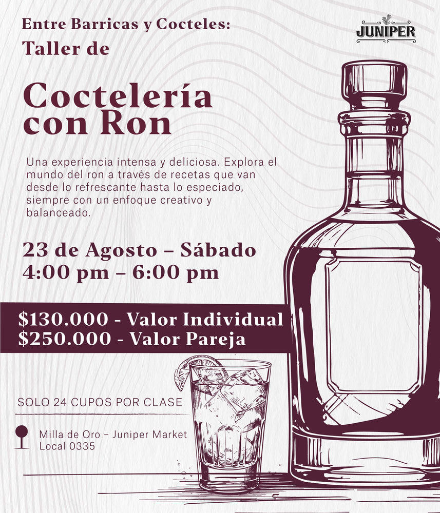 Entre Barricas y Cocteles: Taller de coctelería con ron